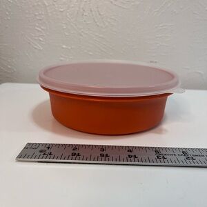 Orange Tupperware Container with Lid